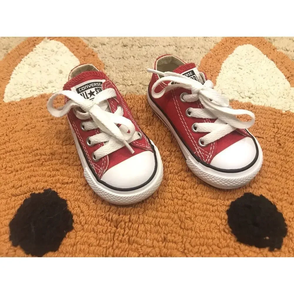 Converse Kids Red Low Top Sneakers